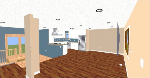 Stu & Denise Essman Kitchen-Living Room(Floor Plan)After3D1color