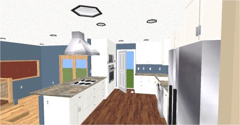Stu & Denise Essman Kitchen-Living Room(Floor Plan)After3D3color