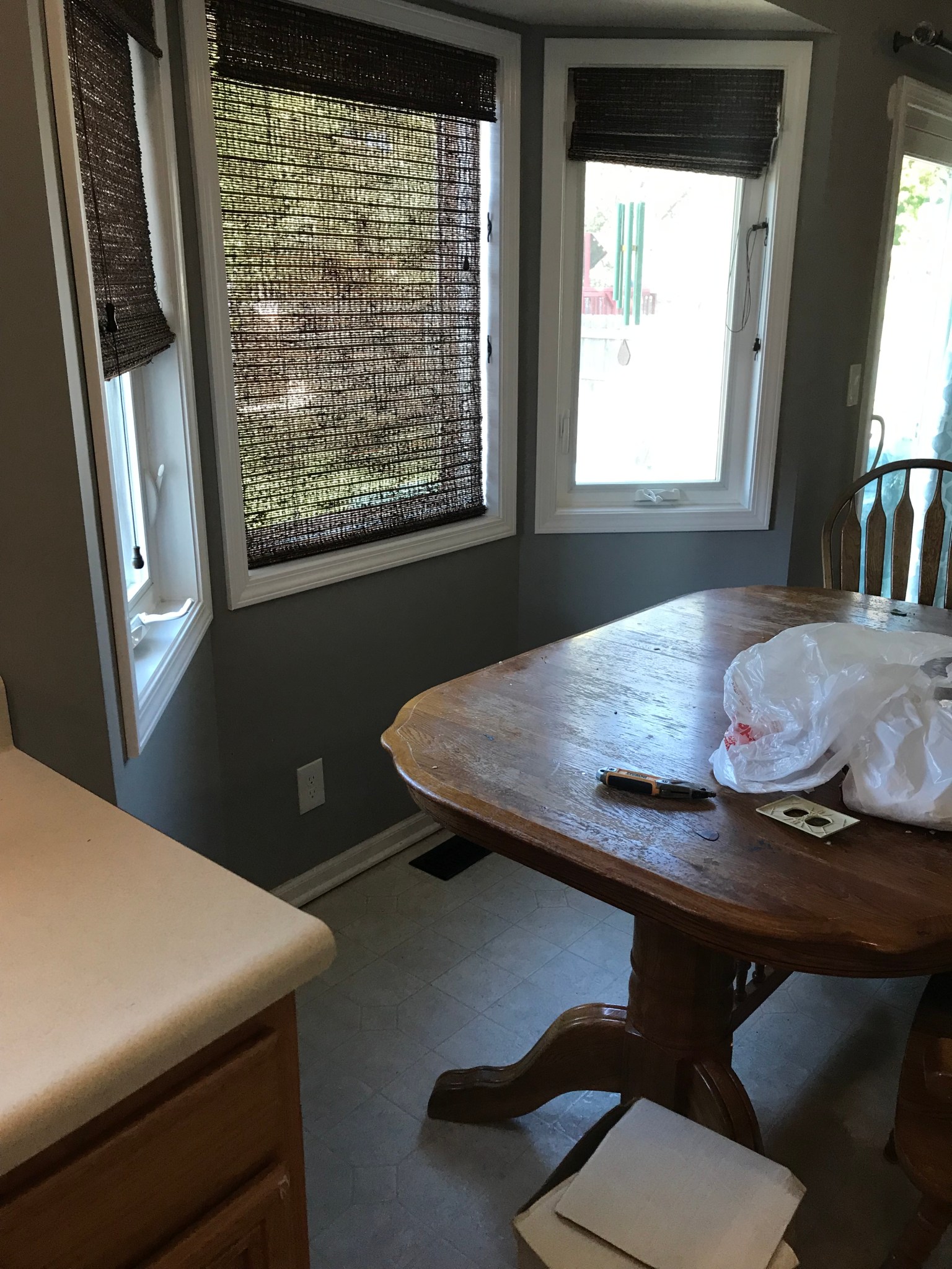 Dark Blue Lower Cabinets With White Upper Cabinets Kitchen Remodel by BAJCO Construction project photo 2